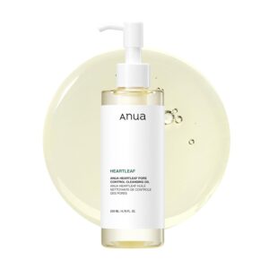 Anua Heartleaf Pore Control Cleansing Oil, Pore Cleanser, Sebum Care, Gentle Melting Oil Cleanser for Face, Safe For All Skin Type, Daily Hydrating Makeup Remover, Korean Skin Care (6.76fl.oz)
