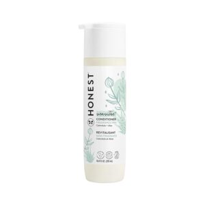 The Honest Company Silicone-Free Conditioner, Gentle, Hypoallergenic, Naturally Derived Ingredients, Fragrance-Free for Sensitive Skin, 10 fl oz